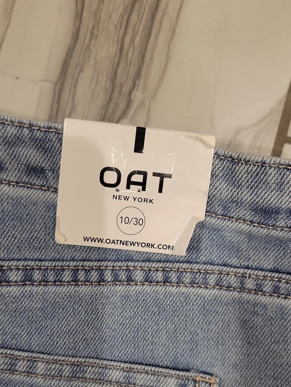 Oat New York Light Blue Denim Shorts
